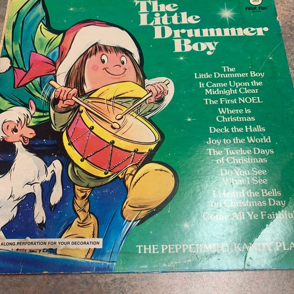 Vintage LP/Record - The little Drummer Boy w/cutout decoration - Picture 2 of 5